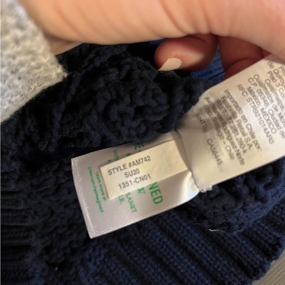 J. Crew Wide Neck Pointelle Beach Sweater - Picture 6 of 8